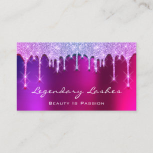 Eyelash Makeup Künstler Holograph Tropfen Pink Be Visitenkarte
