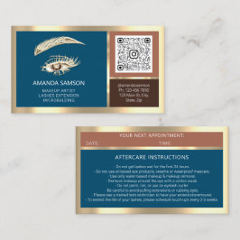 Eyelash Microblade QR CODE Rose-Logo-Blende nach d Visitenkarte