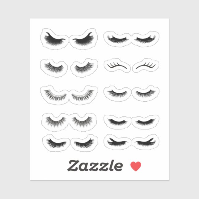 Eyelash Stickers Aufkleber (Blatt)