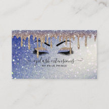 Eyelash Tech Lash Stylist Gold Blue Glitzer Tropfe
