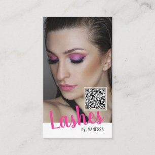 Eyelash-Visitenkarten mit QR-Code und Fotos Visitenkarte