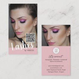 Eyelash-Visitenkarten mit QR-Code und Fotos Visitenkarte