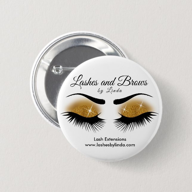Eyelashes and Brows - Gold Button (Vorne & Hinten)