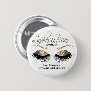 Eyelashes and Brows - Gold Button