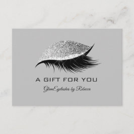 Eyelashes Beauty Glitzer Makeup Geschenkgutschein Begleitkarte