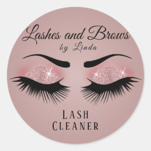 Eyelashes Extension Cleaner - Rose Gold Runder Aufkleber