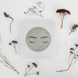 Eyelashes Extensions Imitate Foil Stars Packaging Runder Aufkleber