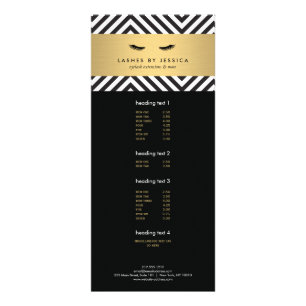 Eyelashes Glam avec carte rack Motif en gras
