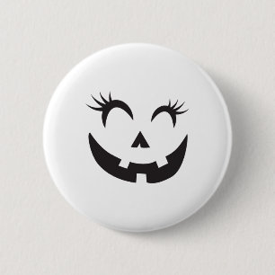 Eyelashes - Halloween Outfit Pumpkin Gesichtskostü Button
