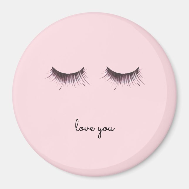 Eyelashes Liebe Magnet (Vorne)