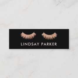Eyelashes Makeup Artist Black Mini Business Card Visitenkarte
