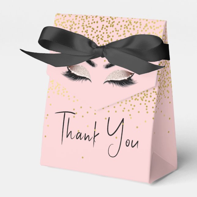 Eyelashes mit Gold Glitzer Geschenkschachtel (Vorderseite)
