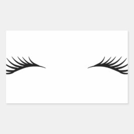 Eyelashes Rechteckiger Aufkleber