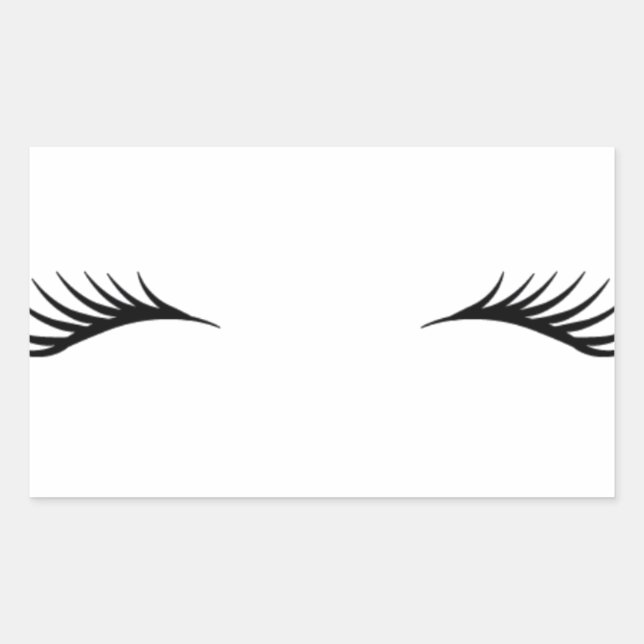 Eyelashes Rechteckiger Aufkleber (Vorderseite)