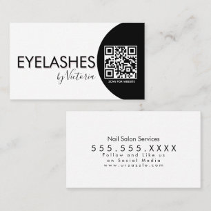 Eyelashes Salon Beauty Eyelashes QR Visitenkarte