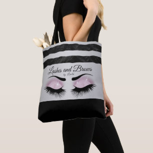 Eyelashes und Brows - Hübsch rosa Glitzer Tasche