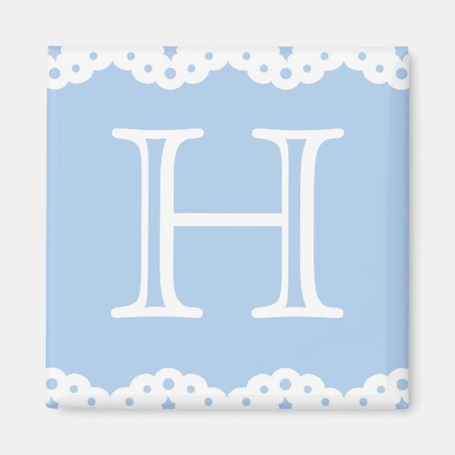 Eyelet Lace auf dem Blue Square Magnet (Vorne)