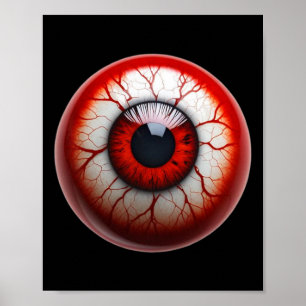 Eyell Lustiges Gruseliges Blutunterlaufenes Hallow Poster