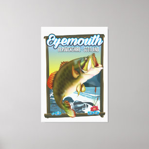 Eyemouth Berwickshire Schottland Fischerplakat. Leinwanddruck