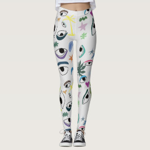 Eyes Abstrakt Art Pattern Leggings