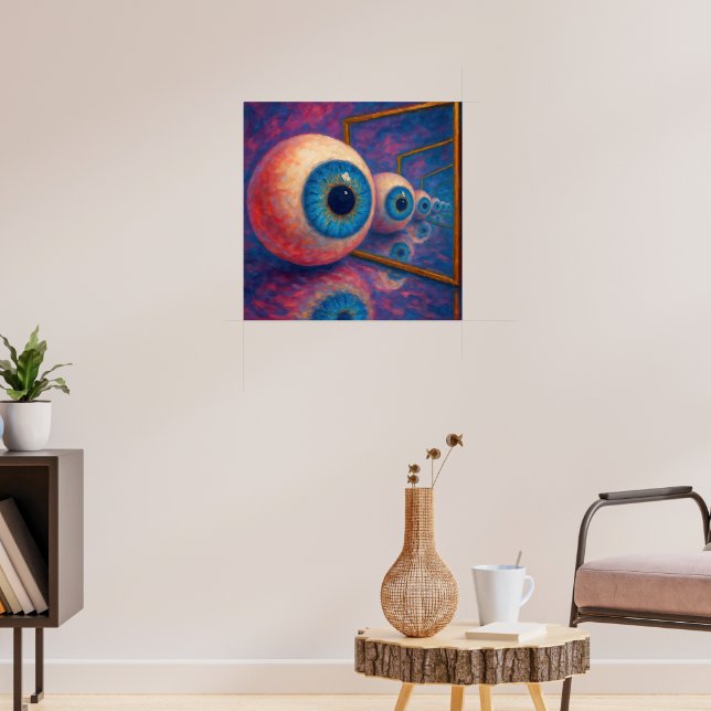 "Eyes Beyond Forever" - ein surreales Portrait Poster (Wohnzimmer 3)