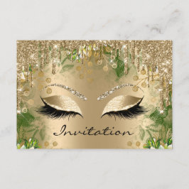 Eyes Brautparty Gold Glitzer Spark Abschluss Einladung