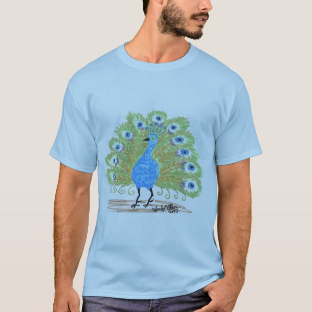Eyes of India Peacock von Wendy C. Allen T-Shirt (Vorderseite)