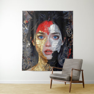 Eyes Of The Ember – „Embers Portrait“ Wandteppich