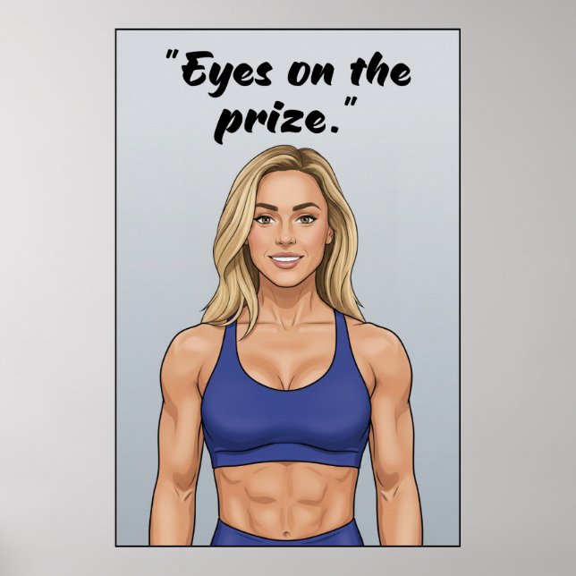 Eyes on the Prize – Fitness Motivation Poster (Vorne)