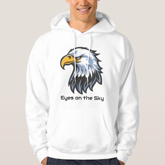 Eyes on the Sky” Eagle Hoodie (Vorderseite)