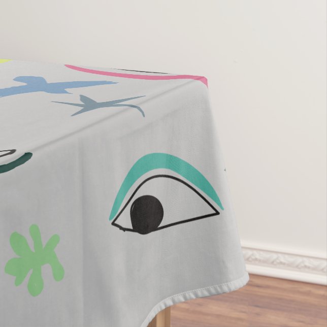 Eyes Stars Plants Modern Minimal Art  Tischdecke (Beispiel)