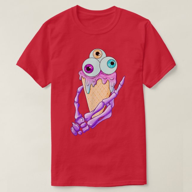 Eyescream Pastel Goth Cute Creepy Halloween Costum T-Shirt (Design vorne)