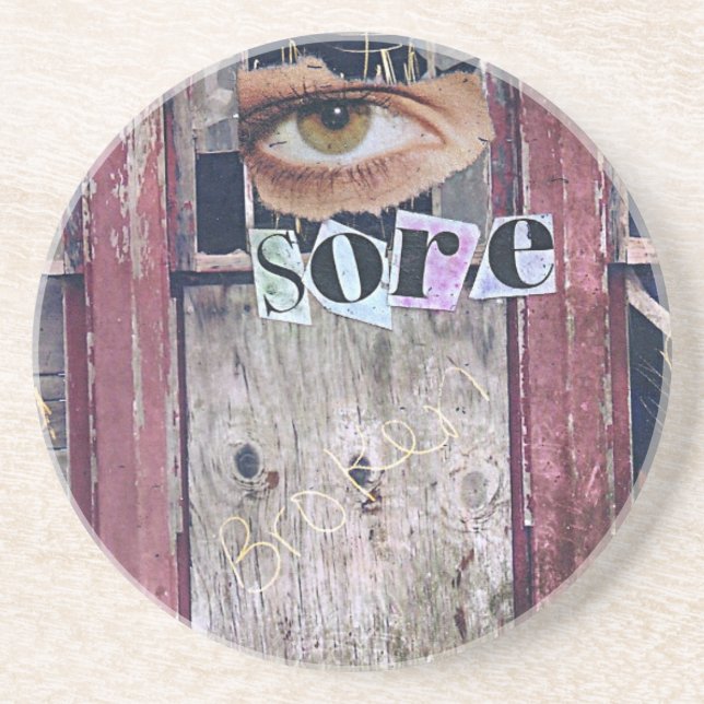 eyesore collage sandstein untersetzer (Vorne)
