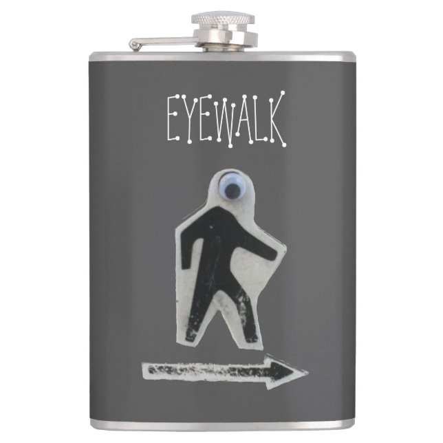 EyeWalk Vinyl Wrapped Flask Flachmann (Vorderseite)
