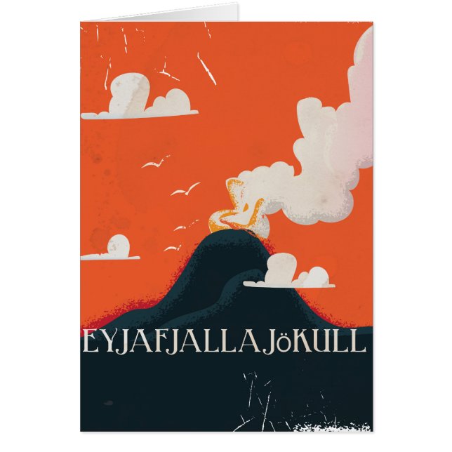 Eyjafjallajökull Volcano Travel Poster (Vorne)