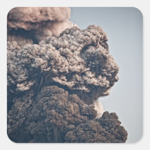 Eyjafjalljokull vulkanische Eruption Quadratischer Aufkleber