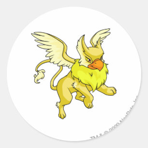 Eyrie Yellow Runder Aufkleber