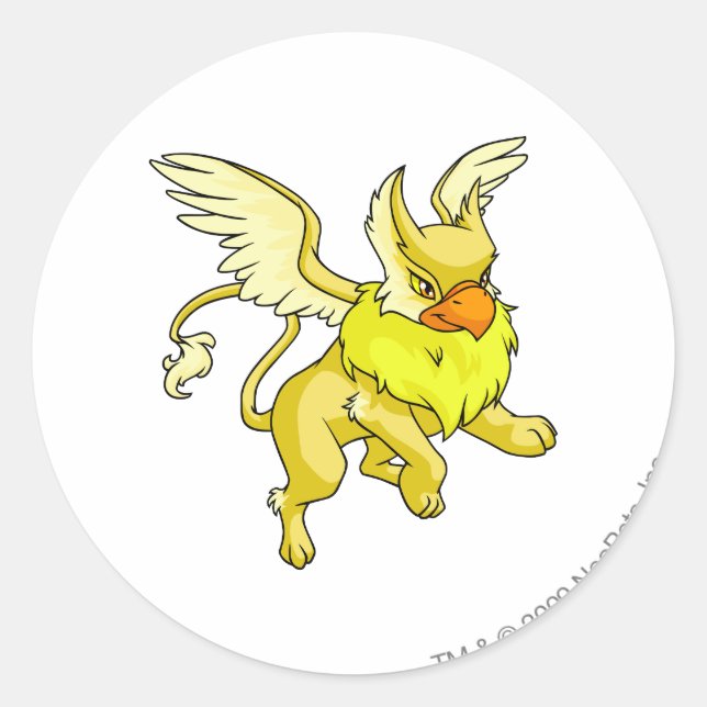 Eyrie Yellow Runder Aufkleber (Vorderseite)