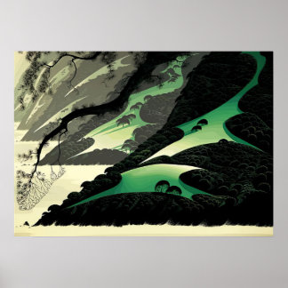 Eyvind Earle -  Green Big Sur - 1995; Vereinigte S Poster
