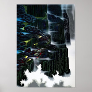Eyvind Earle - Steile Küstenklippen - 1995; Verei Poster