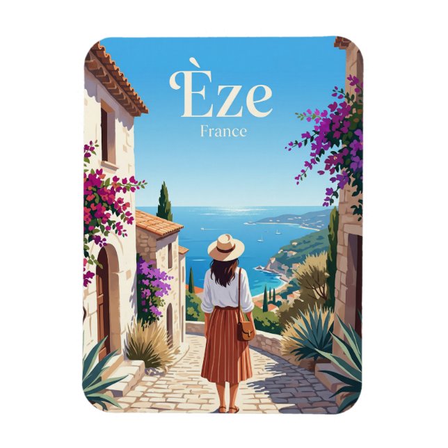 Èze Dorf Frankreich Magnet (Vertikal)
