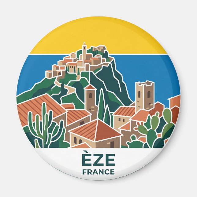 Èze Frankreich Magnet (Vorne)