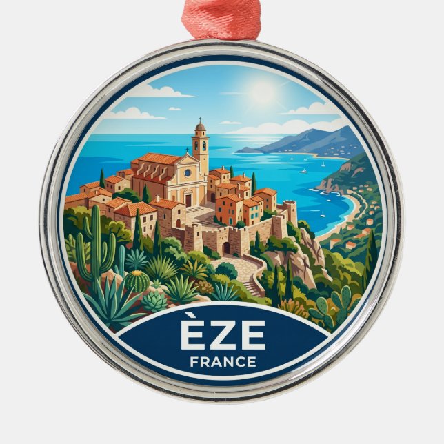 Èze Frankreich Ornament Aus Metall (Vorne)