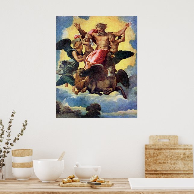 Ezechiels Vision, Gemälde von Raffael, Poster (Küche)
