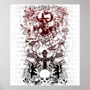 Ezekiel 37 Armee der Knochen-Leinwand Poster