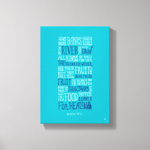 Ezekiel 47:12 - "Feuilles pour la guérison" Toile