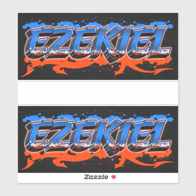 Ezekiel Vorname Name Graffiti Aufkleber Sticker (Blatt)