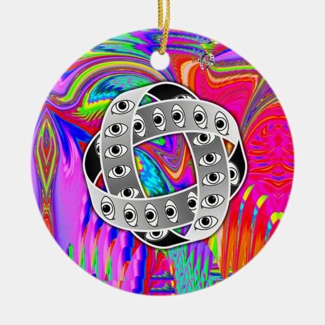 Ezekiels Rad auf zwei Seiten Keramik Ornament (Vorne)