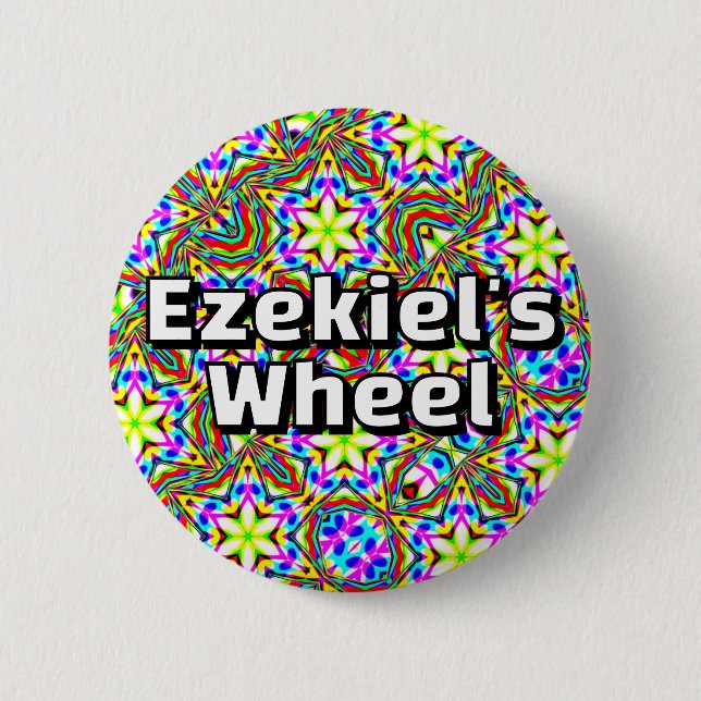 Ezekiel's  Wheel - Six-way kaleidoscope Button (Vorderseite)