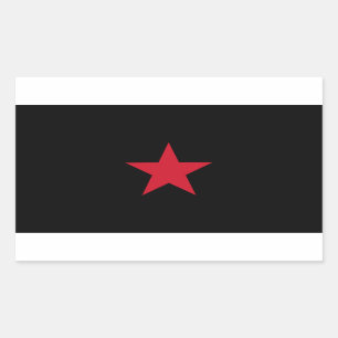 EZLN Flaggen-Aufkleber Rechteckiger Aufkleber